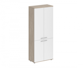 корпус: дуб светлый; фасады: белый