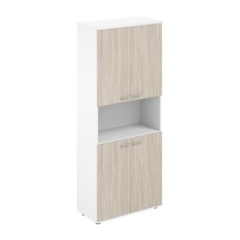 корпус: белый; фасады: дуб светлый