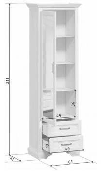 Шкаф БРВ Мебель STYLIUS B169-REG1W2S