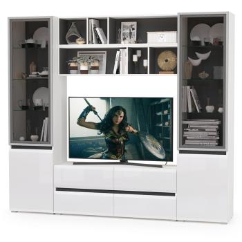 Корпус: белый/чёрный/фасады: МДФ белый глянец