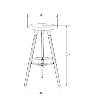 Табурет барный Dobrin Royce Black