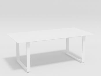 каркас белый / столешница белое глянцевое стекло