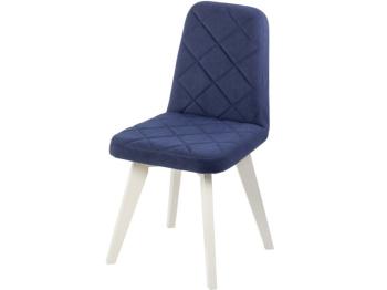 Велюр Темно-Синий/каркас Стандарт Массив белый