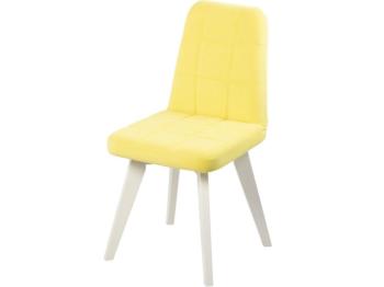 Велюр Лимонный/каркас Стандарт Массив белый