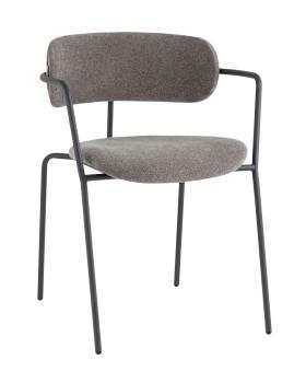 Букле темно-серый каркас антрацитово-серый муар