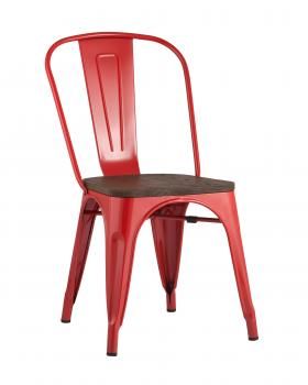 Красный глянцевый/Темное дерево