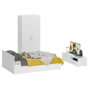 Белый/фасады ТВ тумбы МДФ белый глянец