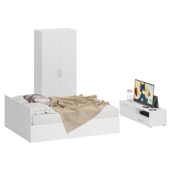 Белый/фасады ТВ тумбы МДФ белый глянец