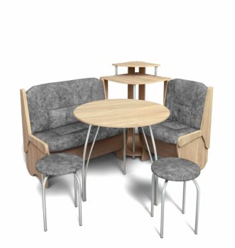 Дуб сонома, Велюр Графит, серебро