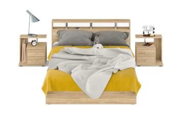 Кровать СВК Камелия 1600 + две тумбы