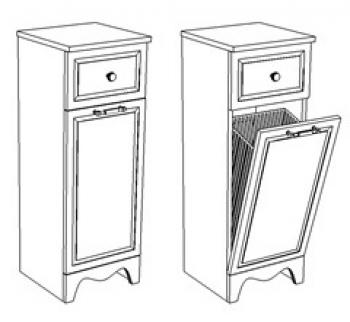 Комод-пенал Corozo Классика 30 с корзиной