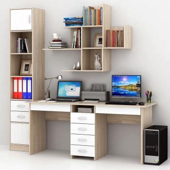 Дуб сонома/Белый