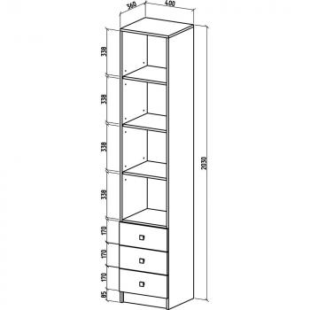 Шкаф МФ Владимир бельевой Бостон-3