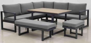 Массив акации/Подушки темно-серый антрацит