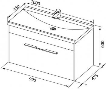 Тумба под раковину AQUANET Августа 100