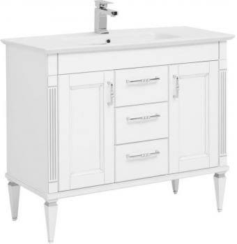 Тумба с раковиной AQUANET Селена 105 (3 ящика, 2 дверцы)