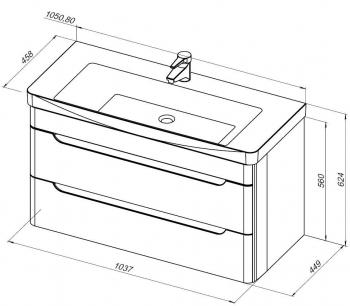 Тумба с раковиной AQUANET София 105 (2 ящика)