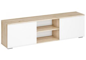 дуб крафт серый / белый глянец