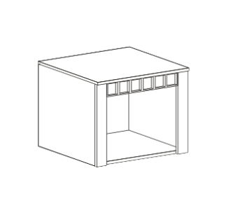 Антресоль 1 дв. МебельГрад