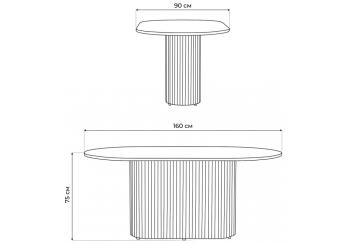 Стол деревянный Woodville Барон О 160