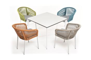 Обеденная группа на 4 персоны со стульями марсель 4sis Аркобалено