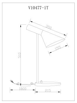 Лампа настольная Moderli V10477-1T Turin