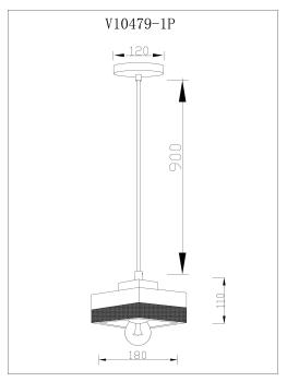 Светильник подвесной Moderli V10479-1P Turin