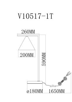Настольная лампа Moderli V10517-1T Omaha