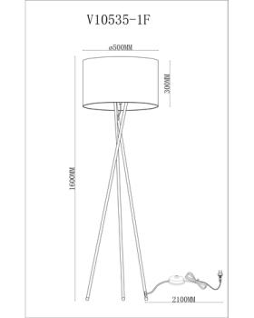 Торшер Moderli V10535-1F Palma