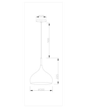 Подвесной светильник Модерли V1290-1P Элайн 1*E27*60W(Подвесной светильник Moderli V1290-1P Eline 1*E27*60W)
