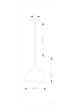 Подвесной светильник Moderli V1292-1P Eline 1*E27*60W