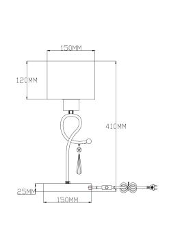 Настольная лампа Moderli V2571-1T Chilly 1*E27*60W