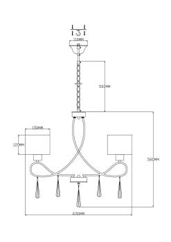 Люстра подвесная Moderli V2573-5P Chilly 5*E27*60W