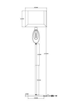 Торшер Moderli V2581-1F Dark 1*E27*60W