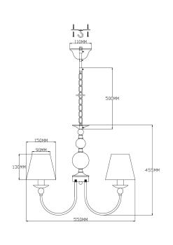 Люстра подвесная Moderli V2613-5P Feels 5*E14*60W