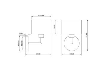 Бра Модерли V2730-1W Рум 1*E27*60W(Бра Moderli V2730-1W Room 1*E27*60W)