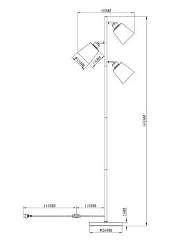 Торшер Moderli V3050-3F Floor 3*E27*60W