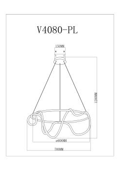 Подвесной светодиодный светильник Moderli V4080-PL True