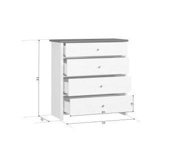 Комод БРВ Мебель ПОРТО KOM4S