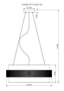 Люстра подвесная Модерли V10492-6P Гела(Люстра подвесная Moderli V10492-6P Gela)
