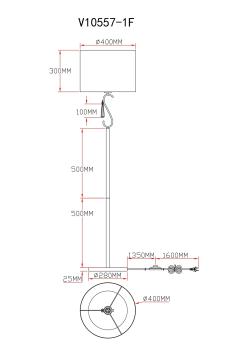 Торшер Moderli V10557-1F Caramel