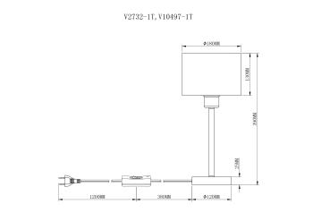 Лампа настольная Moderli V10497-1T Room