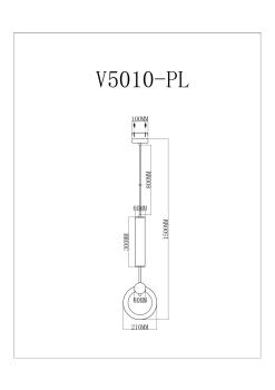 Светодиодный подвесной светильник Модерли V5010-ПЛ Ричард(Светодиодный подвесной светильник Moderli V5010-PL Richard)