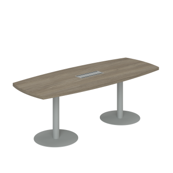 дуб темный, опоры серебрянный металлик