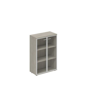 Дуб светлый, алюминиевая рамка, стекло прозрачное