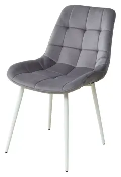 H-15 Темно-серый, велюр / белый каркас