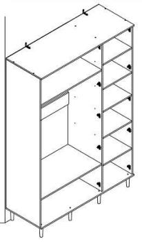 Шкаф трехдверный МебельГрад Денвер спальня