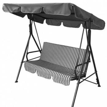 Черный/Серо-белая полоска